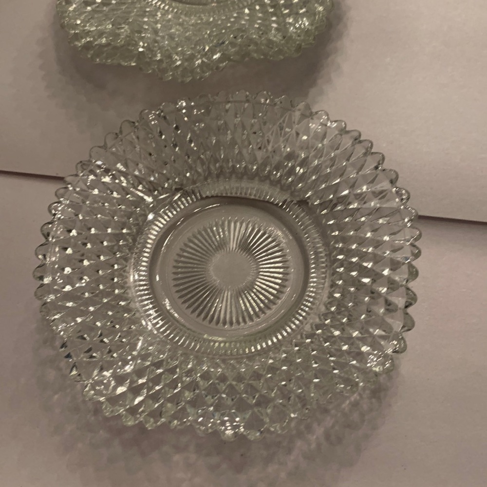 Vintage glass plates